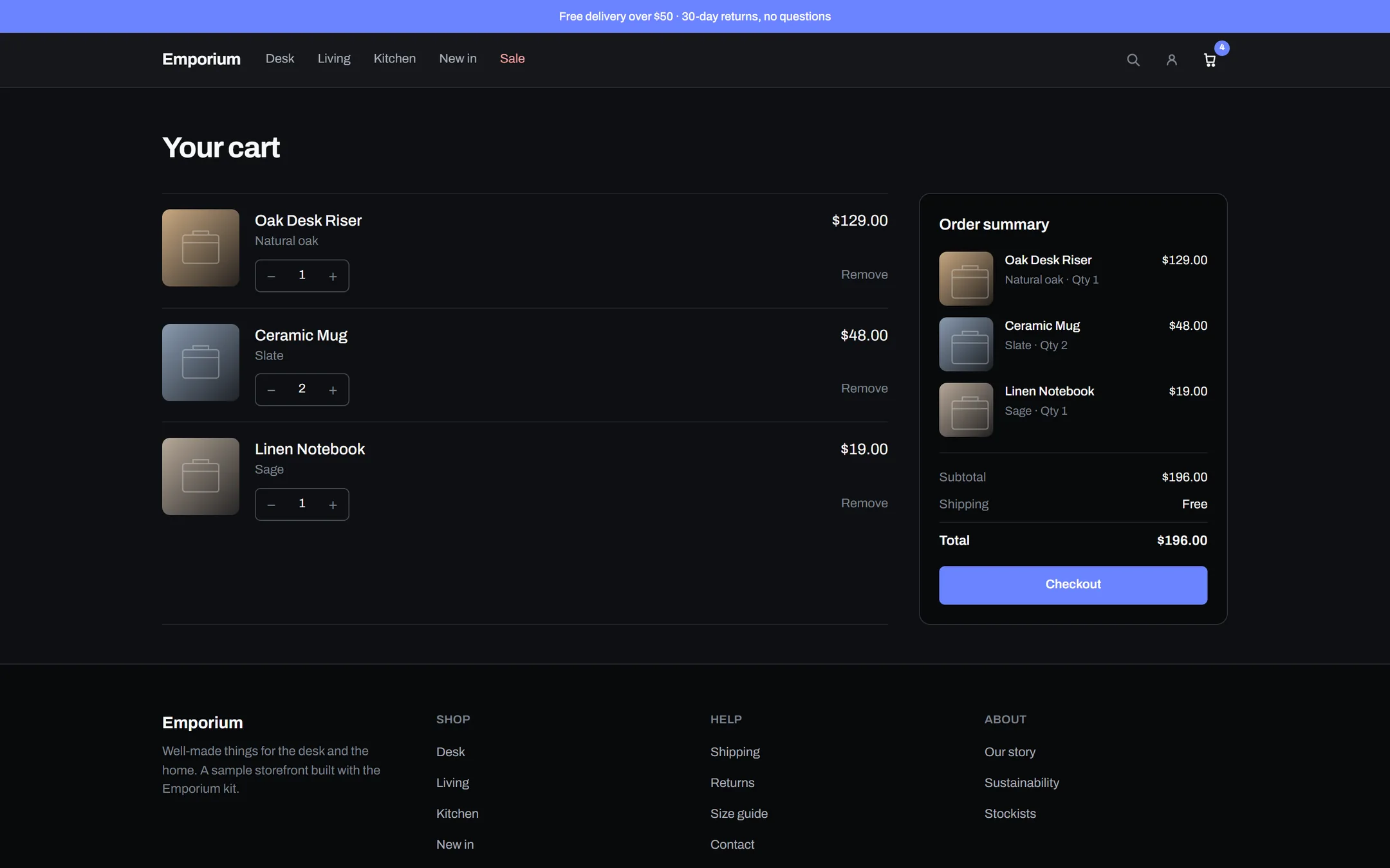 Emporium, another screen from a different part of the product.